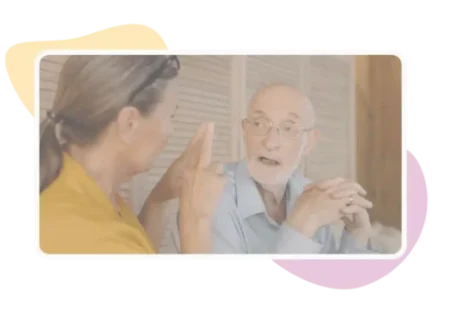 Réalisation d'exercices d'orthophonie pour Alzheimer