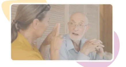 Réalisation d'exercices d'orthophonie pour Alzheimer